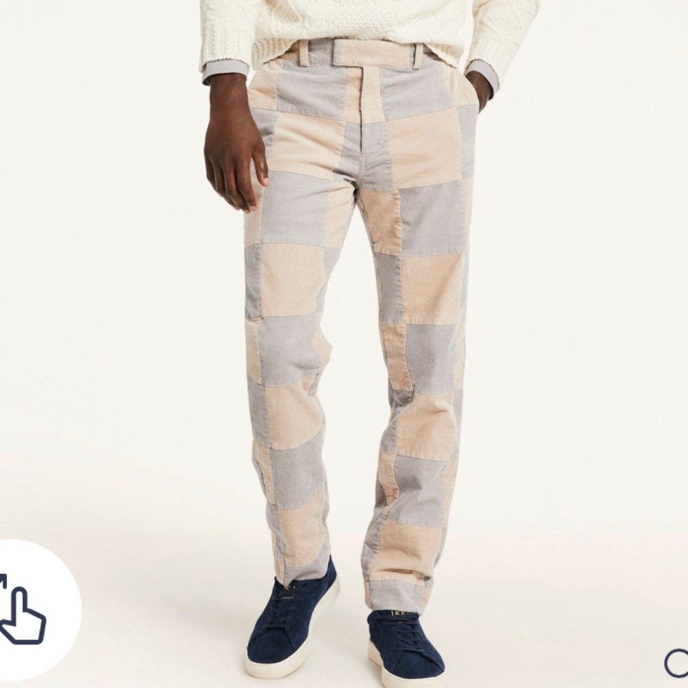 Brooks Brothers Milano Fit Patchwork Stretch Corduroy Pants Size 34 X 30